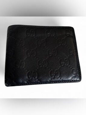 Gucci Guccissima Black Leather Wallet